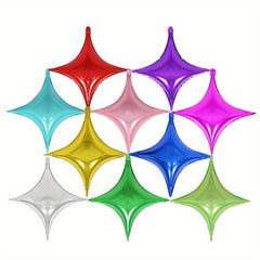 5pcs 10 Inch Four-pointed Star Mylar Balloons Birthday Wedding Party Decor