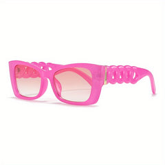 Square Frame Twisted Legs Sunglasses UV400 Sun Protection
