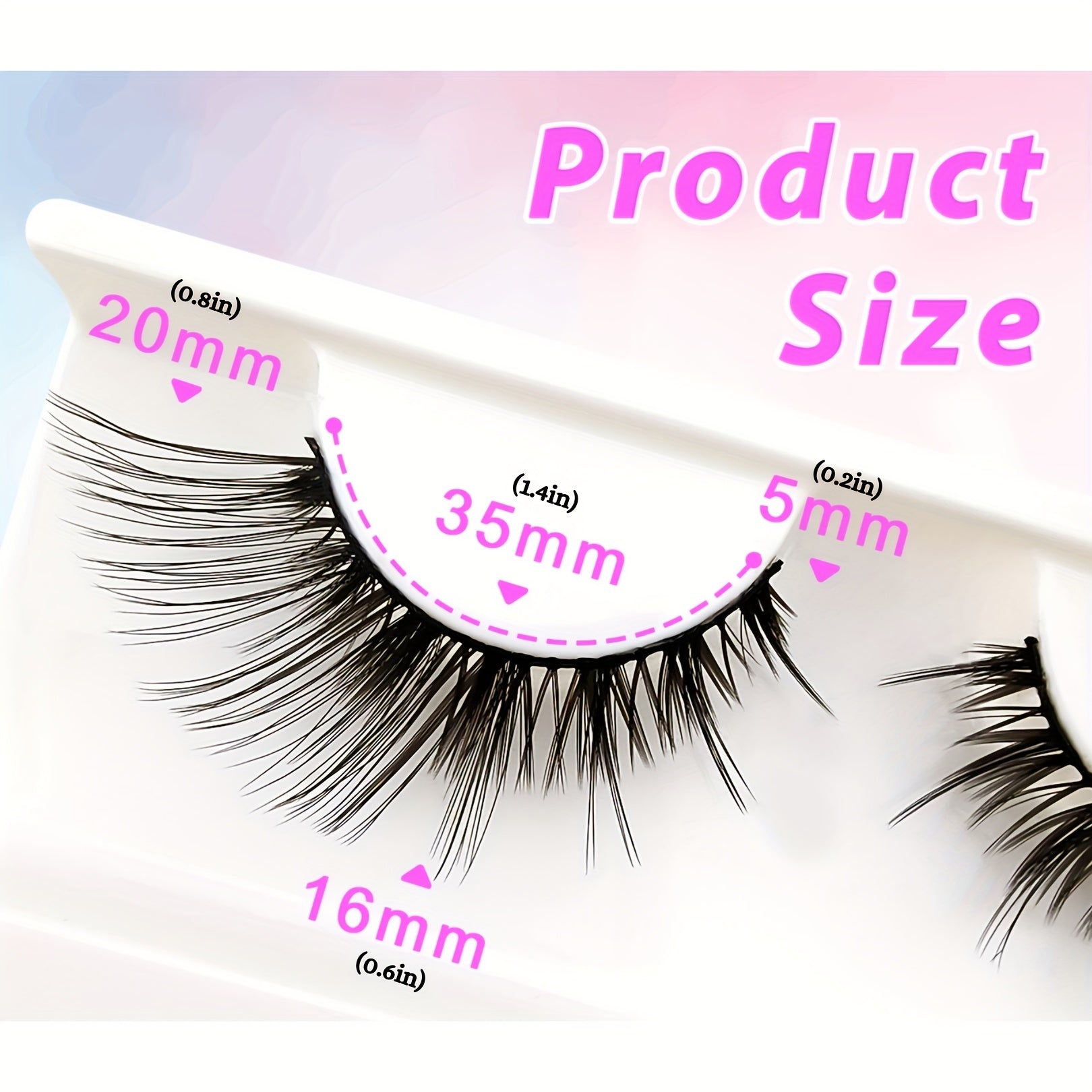 5 Pairs Cat Eye Lashes Lengthening Sexy Curling Fluffy Faux Mink False Eyelashes