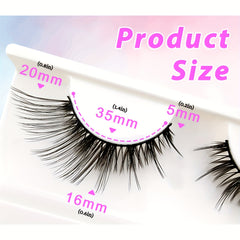 5 Pairs Cat Eye Lashes Lengthening Sexy Curling Fluffy Faux Mink False Eyelashes