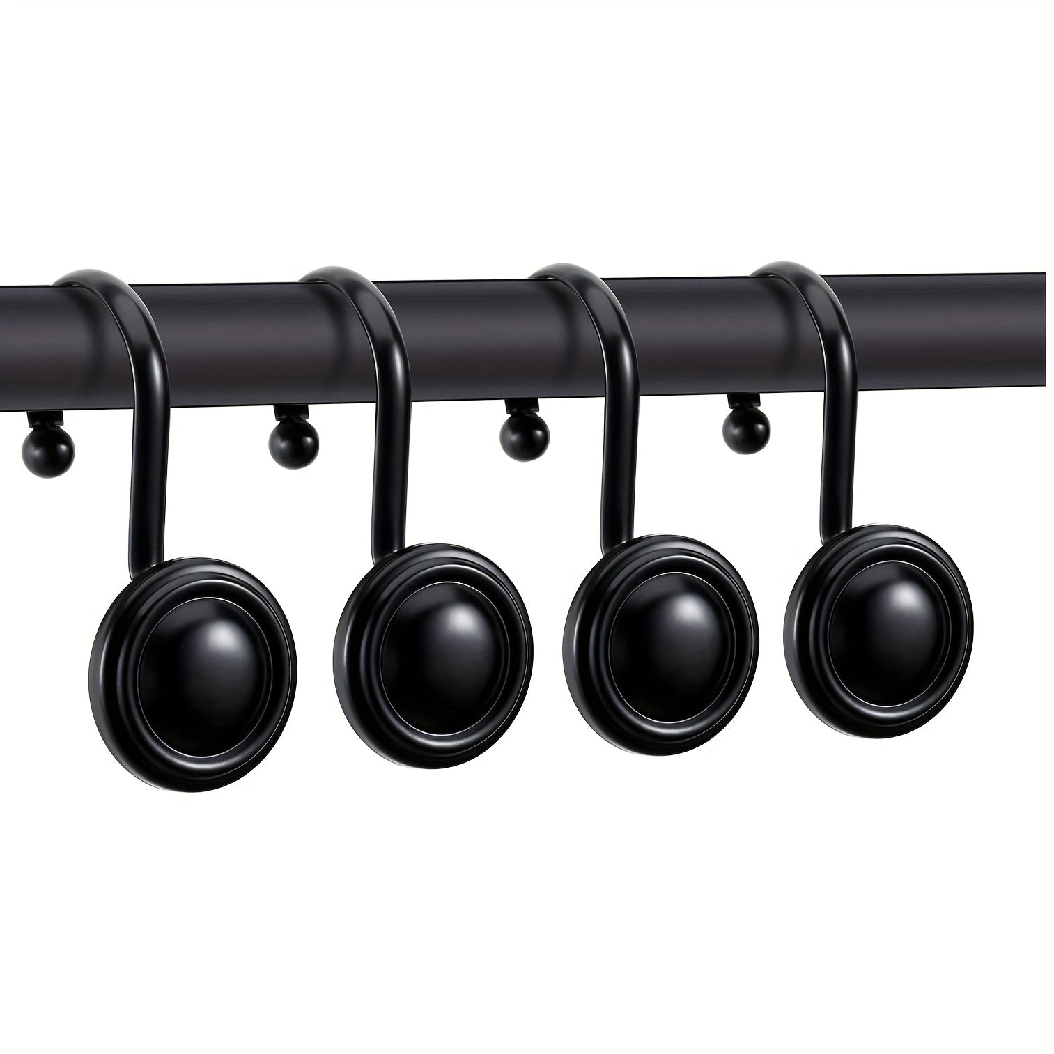 12pcs Rust Resistant Shower Curtain Hook Bathroom Decor Accessory