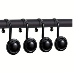 12pcs Rust Resistant Shower Curtain Hook Bathroom Decor Accessory