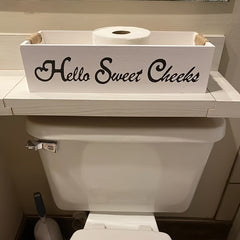 Toilet Tank Storage Box Wooden Bathroom Decor Box Rustic Toilet Paper Storage