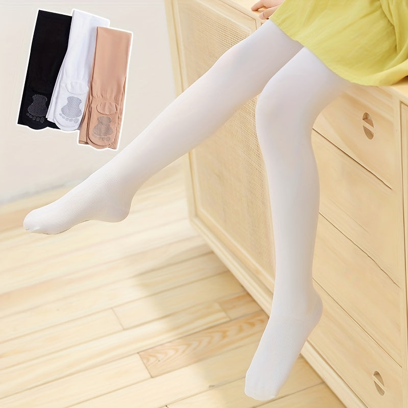 Kids Plain Pantyhose Dancing Socks Comfortable