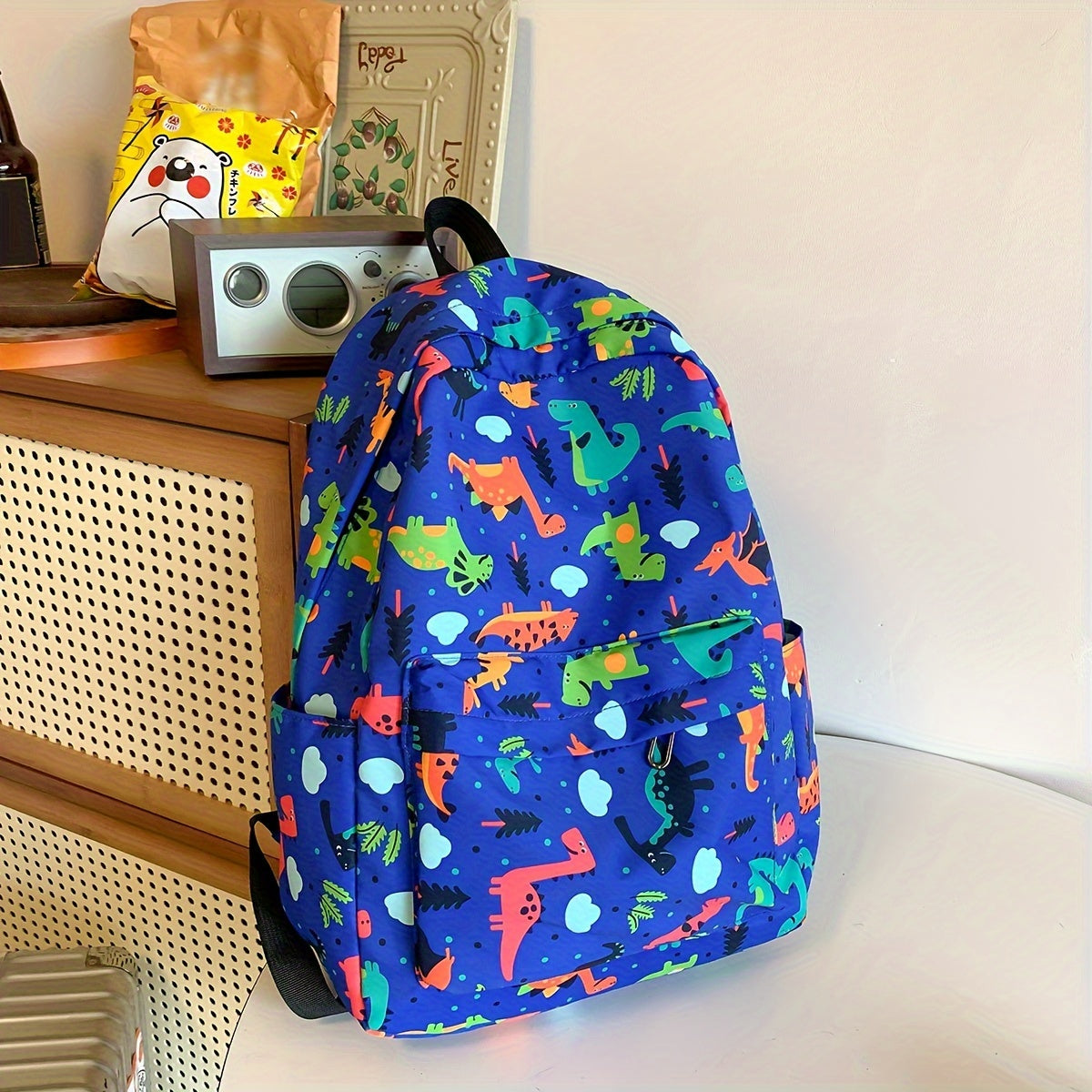 3pcs Lightweight Cartoon Print School Bags Set Backpack Lunch Bag Pen Case