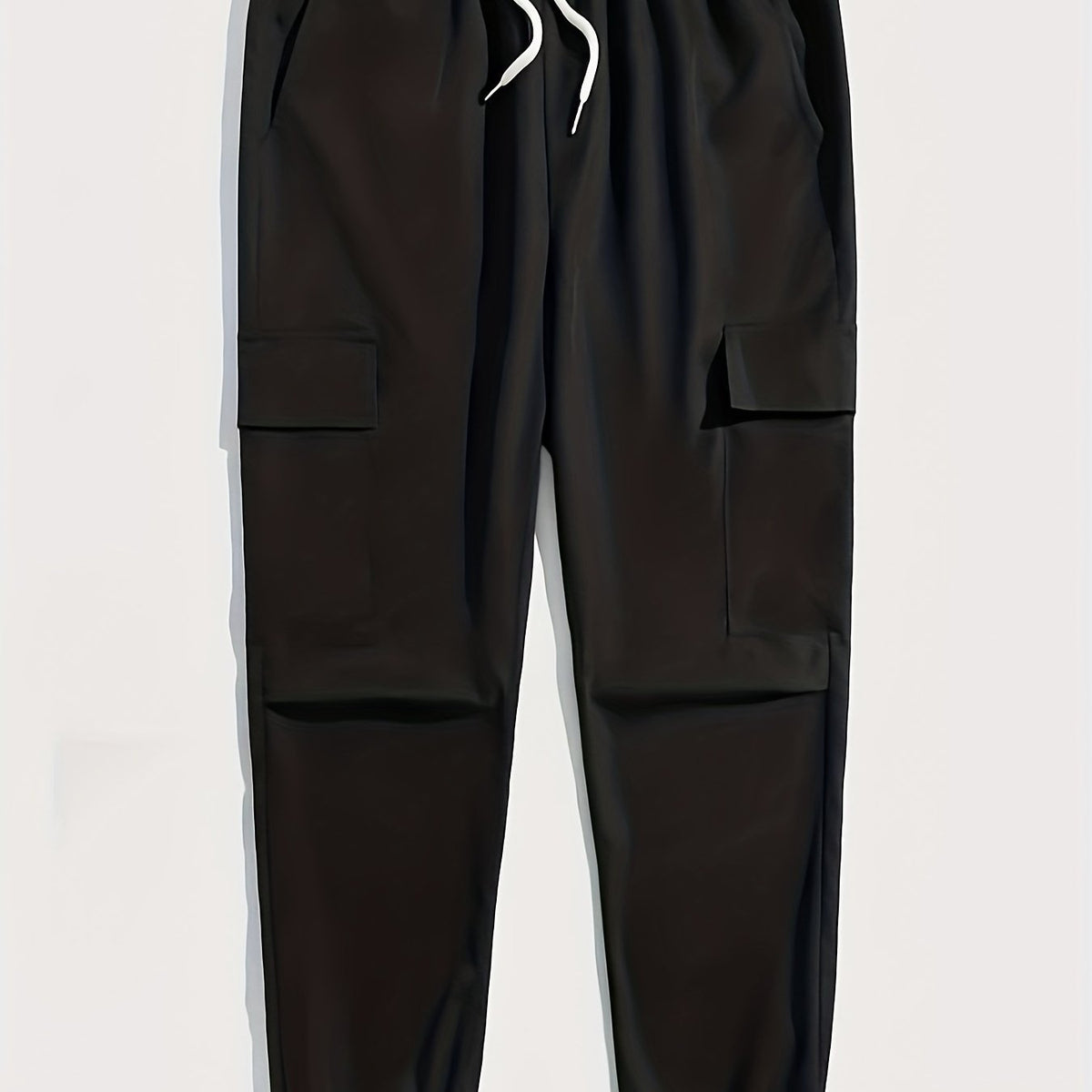 Men's Classic Cargo Pants Drawstring Joggers for Autumn Summer