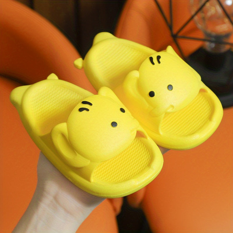 Girls Elephant Slides Non Slip Slippers for Indoor Outdoor Use
