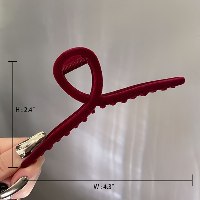 Solid Plush Hair Clip Women's Hair Accessories