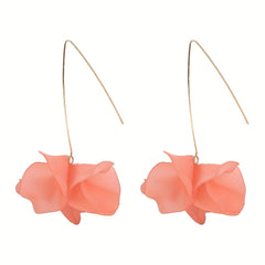 Exaggerated Flower Boho Dangle Earrings Resin Jewelry Female Gift
