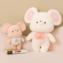 Big Ears Milk Tea Lele Mouse Plush Toy Soft Stuffed Animal for Photo Props