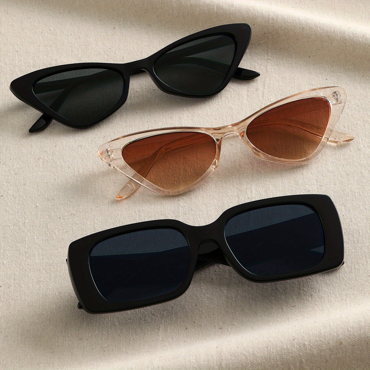 Y2K Cat Eye Square Sunglasses - Casual Anti Glare Glasses UV400