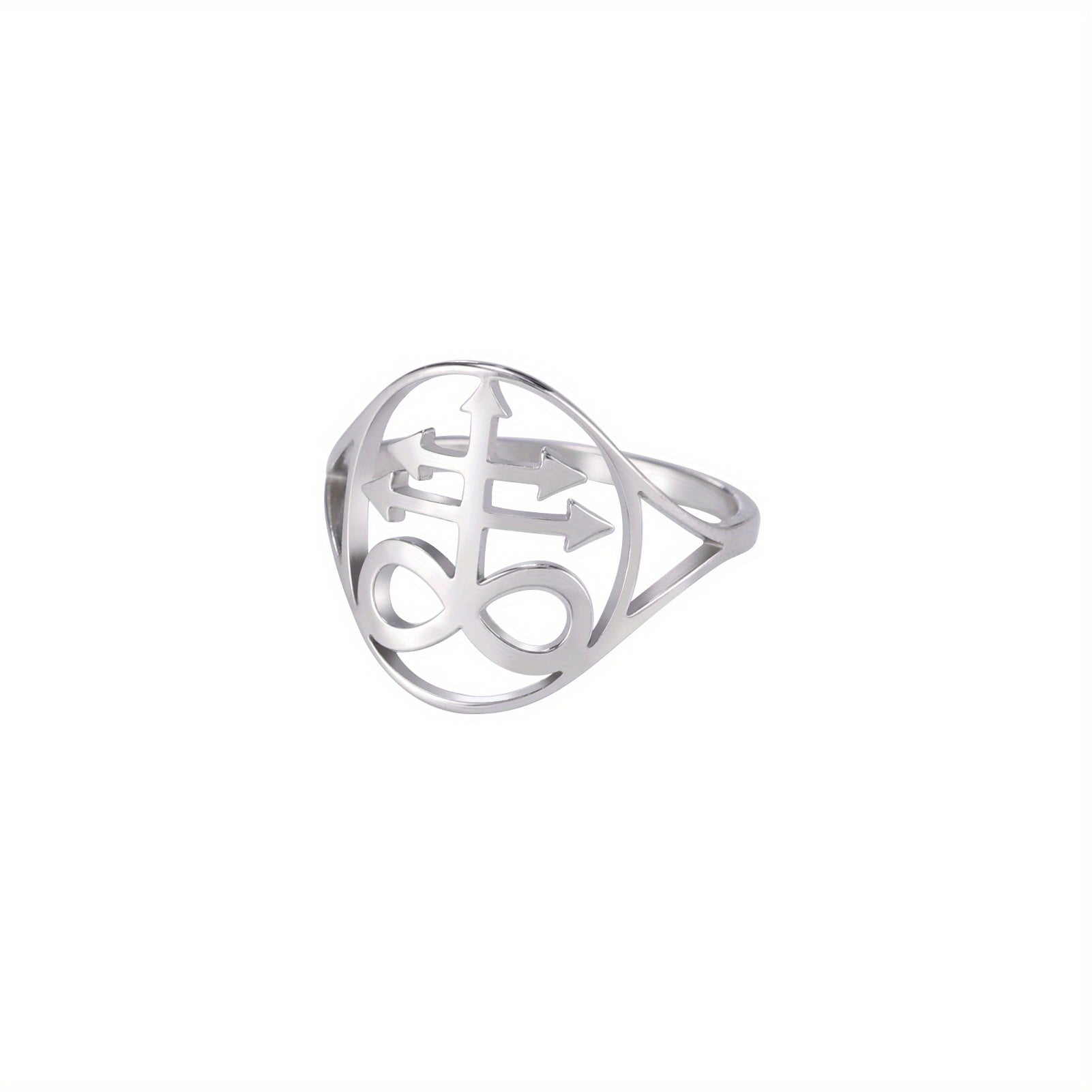 Church Symbol Stainless Steel Men's Ring