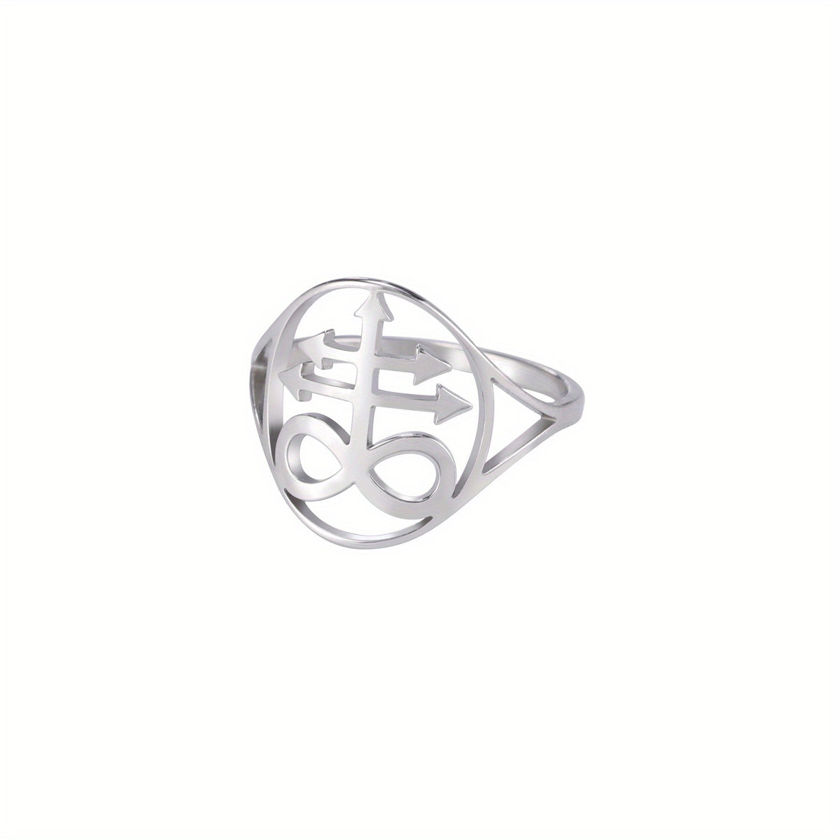 Church Symbol Stainless Steel Men's Ring