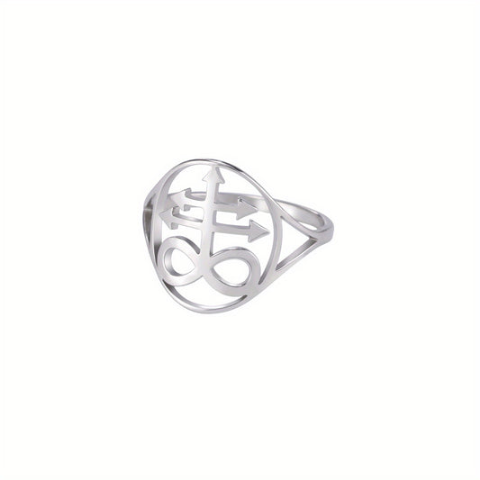 Church Symbol Stainless Steel Men's Ring