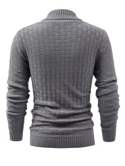 Warm Knitted Sweater Men's Casual Stretch Pullover for Fall Winter