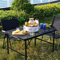 Portable Outdoor Folding Table Adjustable Height Grill Table