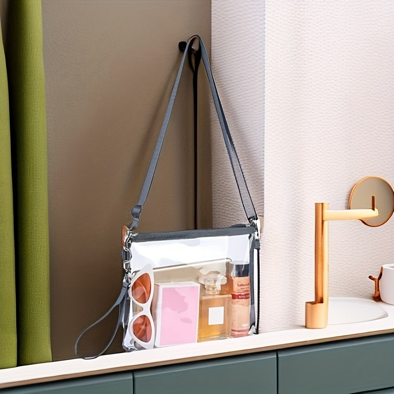 Transparent Travel Handbag Zipper Crossbody Bag All Match