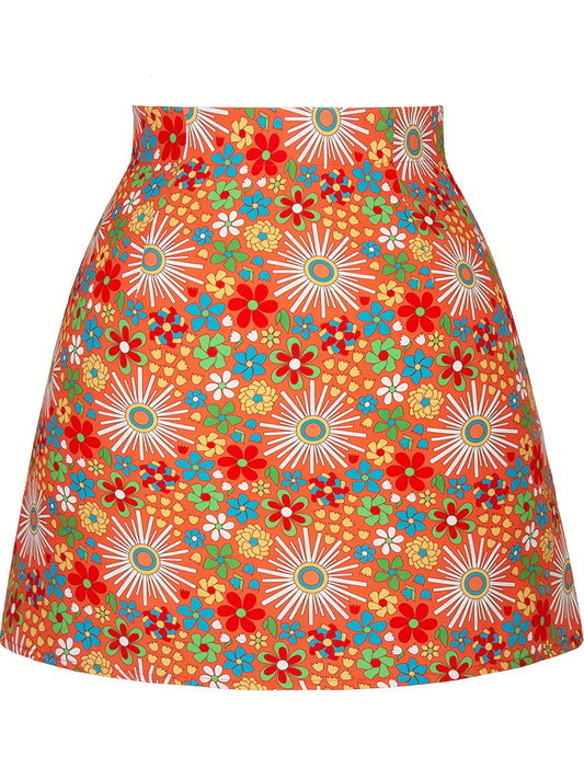 Floral Print Mini Skirt for Spring & Summer