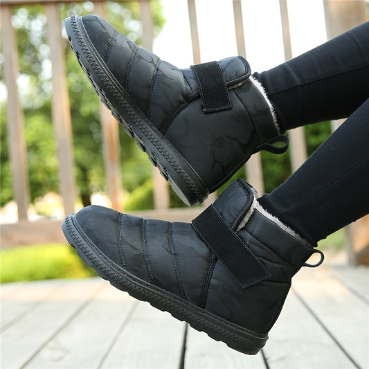 Men's Camo Snow Boots Warm Fleece Ankle Boots