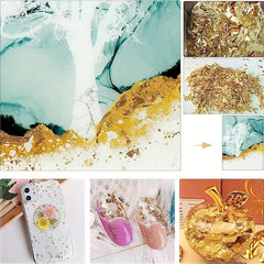 100 pcs Leaf Sheets High Foil for Crafts Home Decor Painting Furniture