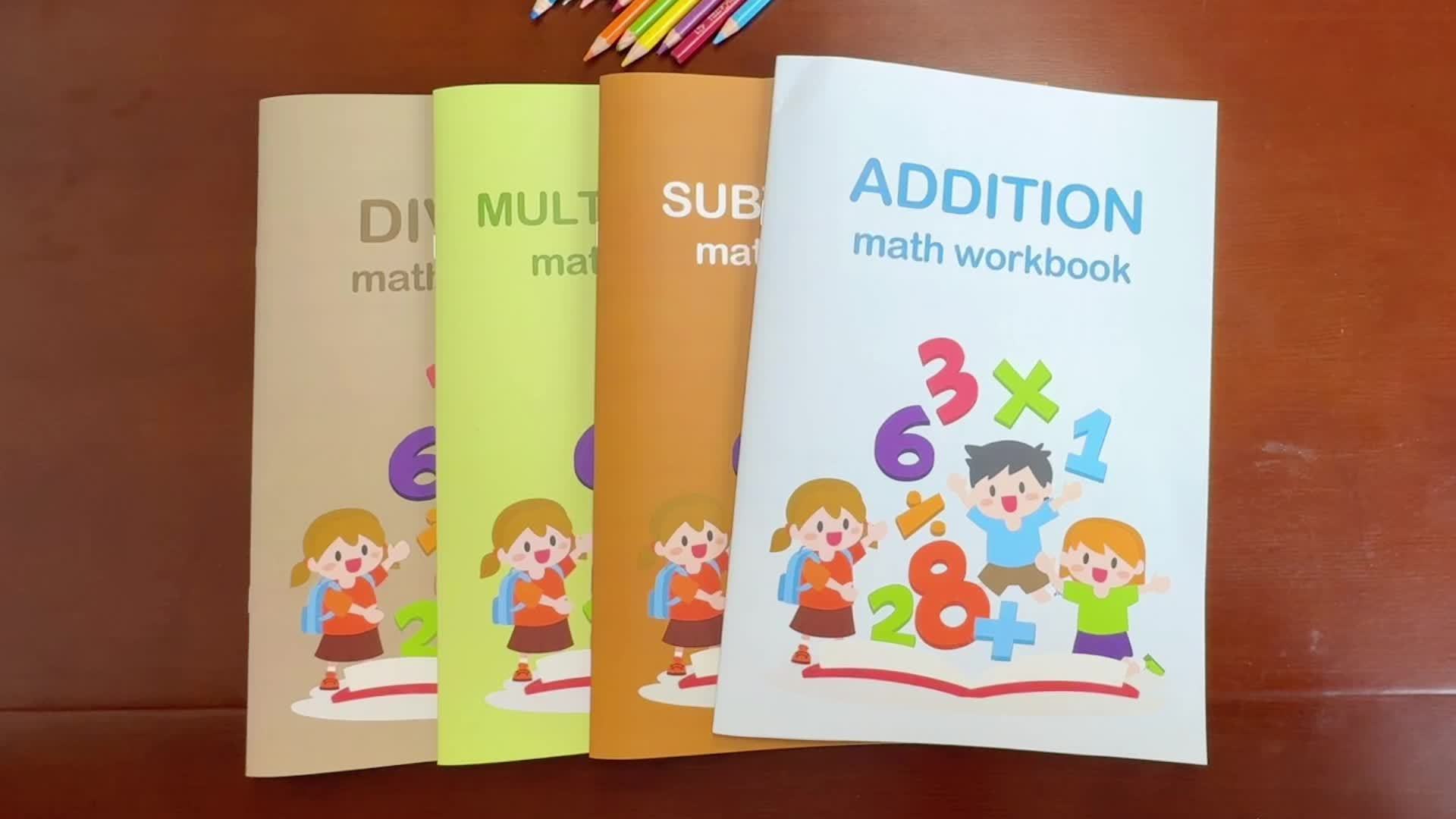 Math Workbook for Kids 4-12 Addition Subtraction Multiplication Division