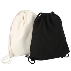 35x40cm Eco Reusable Canvas Shopping Bag with Drawstring Bundle Pockets