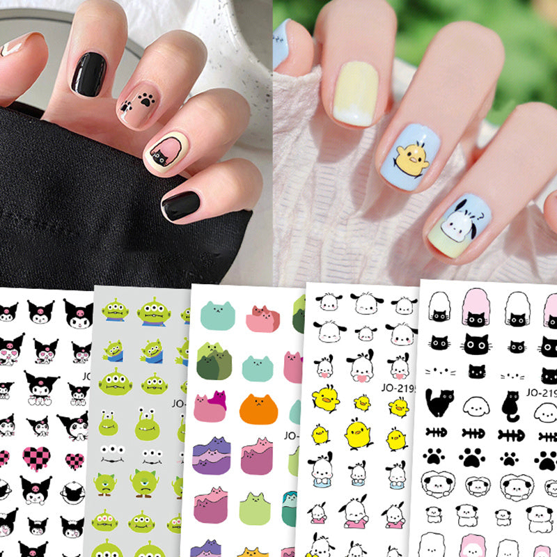 Cute Kitten And Puppy Nail Sticker