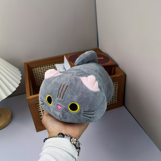2pcs Colorful Cat Plushies Soft Stuffed Toys in Mixed Colors for Decor/Gift