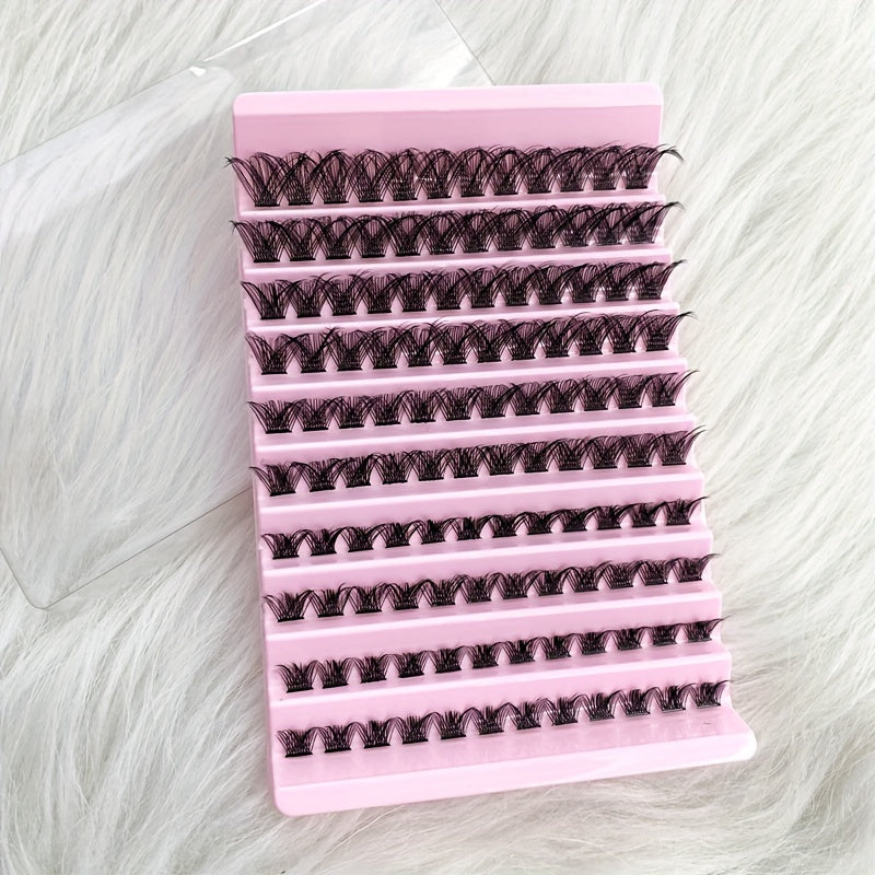 120pcs 8-16mm D Curl Cluster Lashes Individual Lashes Soft & Natural False Eyela