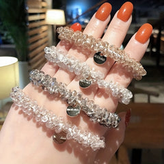 Crystal Beaded Hair Tie Rhinestone Glitter Hair Rope Ponytail Holder