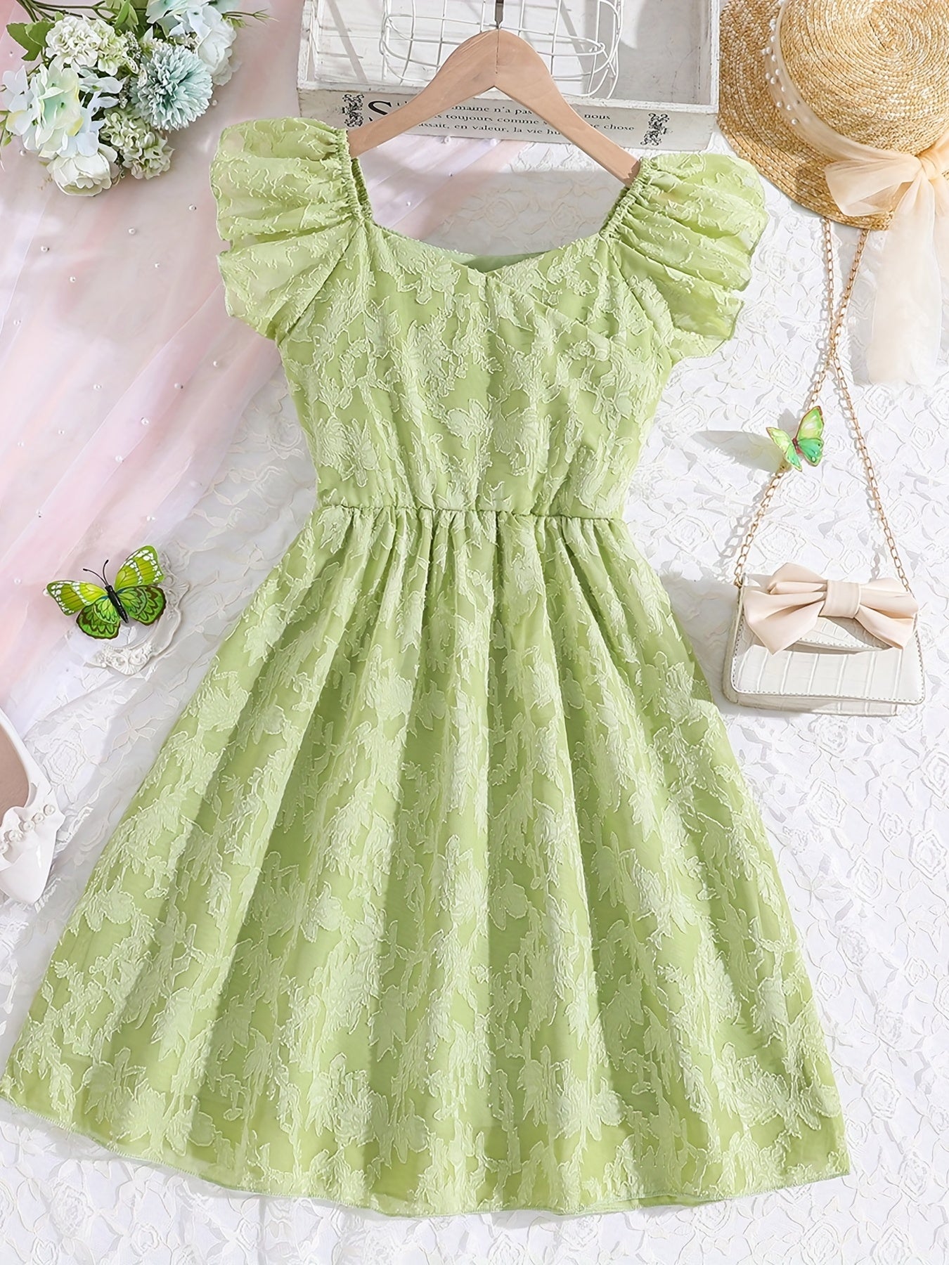 Girls Embroidered Casual Dress Vacation Kids Summer Clothes