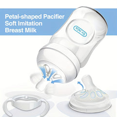 Soft Silicone Newborn Bottle Anti Drop Anti Flatulence Wide Bore