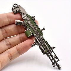 Mini Metal Keychain Pendant Standard Light Machine Gun Model Collectible