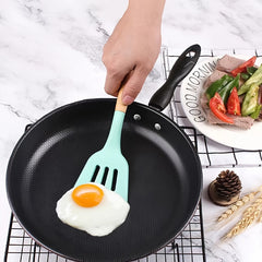 Silicone Wooden Handle Spatula for Non-stick Cooking