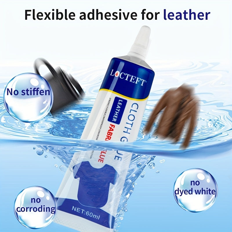 Leather Fabric Glue Soft Strong Transparent Waterproof Adhesive Repair