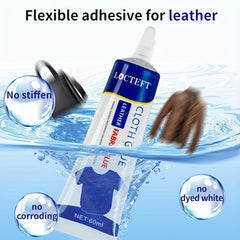Leather Fabric Glue Soft Strong Transparent Waterproof Adhesive Repair
