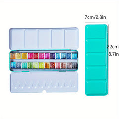 Professional Watercolor Paints Set - 48 Colors Tin Box Water Pigment