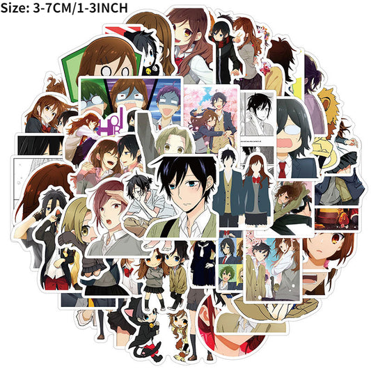 50pcs Anime Cartoon Waterproof Sticker DIY Creative Toys Phone Laptop Car