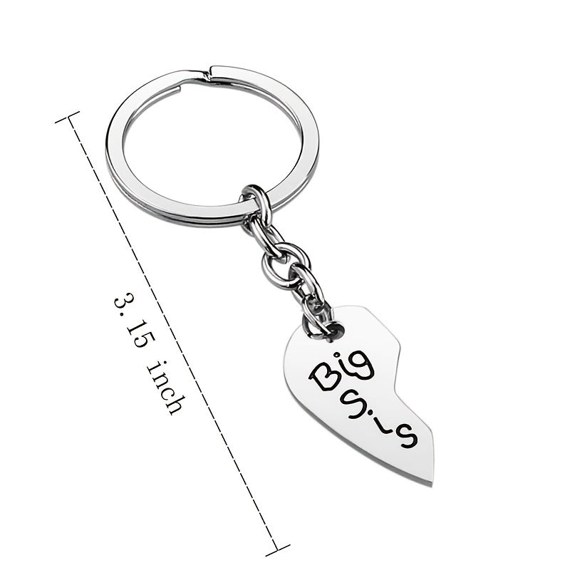 3Pcs Sister Mother Keychain Set Puzzle Keyring Mom Daughter Jewelry Gift