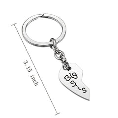 3Pcs Sister Mother Keychain Set Puzzle Keyring Mom Daughter Jewelry Gift