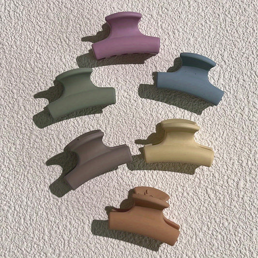 6pcs Frosted Hair Clips For Women Large Hair Clip Backe Head Clip
