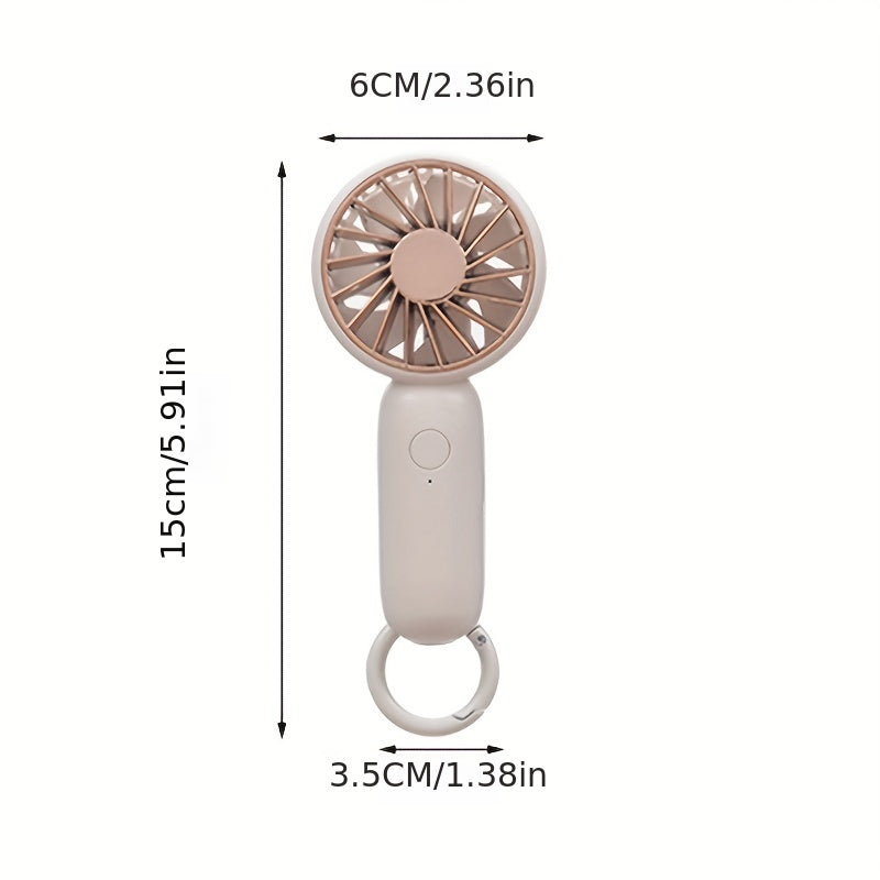 Portable Hiking Button Handheld Fan USB Mini Fan Morandi Matching