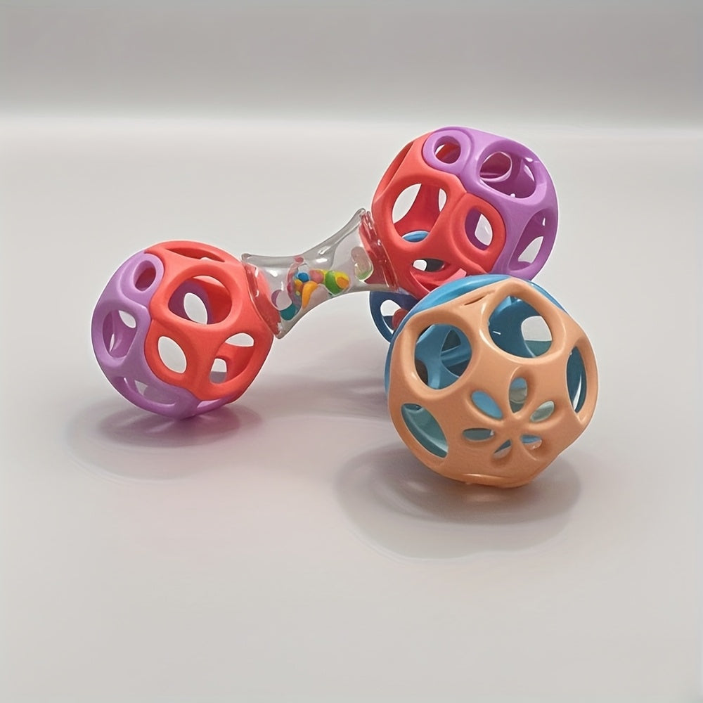 Newborn Baby Hand Rattle with Colorful Beads Gripping Exercise