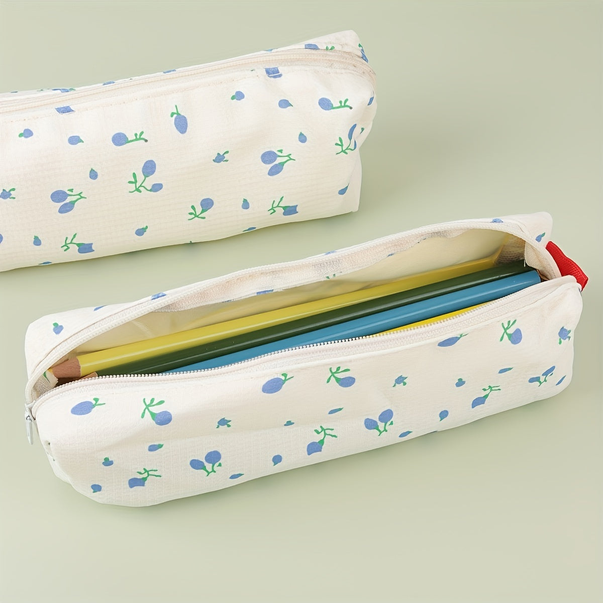 Small Floral Pencil Bag Stationery Storage Bag 1pc