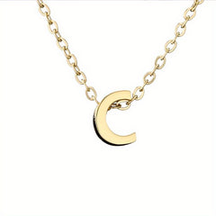 26 Letters Golden Love Initial Necklace Bridesmaid Gift