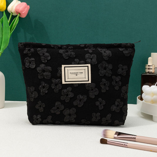 Floral Cosmetic Bag Water Resistant Makeup Organizer & Toiletry Pouch