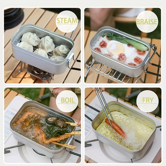 Outdoor Lunch Box Steaming Rack Aluminum Alloy Lightweight Heat Resistant
