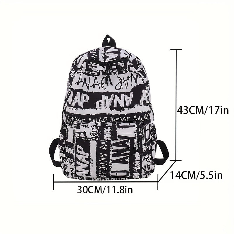 Graffiti Backpack Casual School Bag for Students
