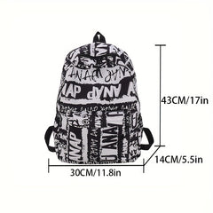 Graffiti Backpack Casual School Bag for Students