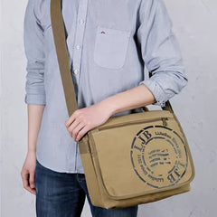 Retro Dirty Resistant Messenger Bag Large Capacity Canvas Shoulder Bag